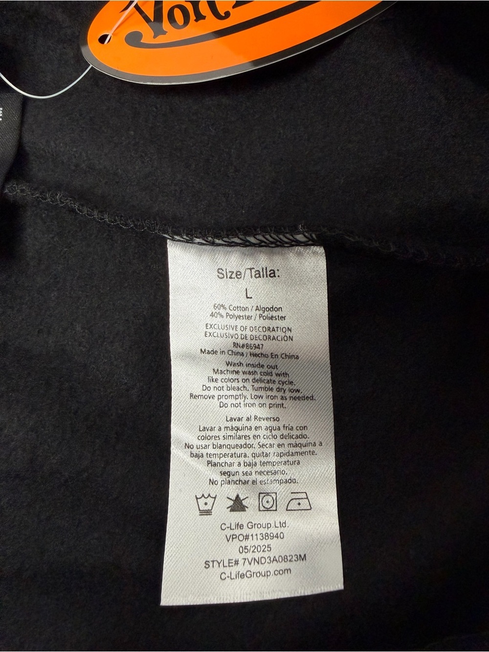 NWT Von Dutch Rhinestone Logo Black Jogger Sweatpants Size Large - Picture 5 of 5